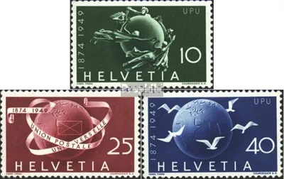 Produktbild von Briefmarken Schweiz 1949 Mi 522-524 (kompl.Ausgabe) gestempelt Weltpostverein