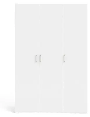 Produktbild von Ruffano - Kleiderschrank 3 Türen, 115x49 cm Weiß, Garderobe