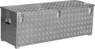 Produktbild von Alu Transportkiste Mod. G - Riffelblech mit Gasdruckdämpfer - Außenmaß LxBxH: 1522 x 519 x 517 mm, Rauminhalt: 375 l