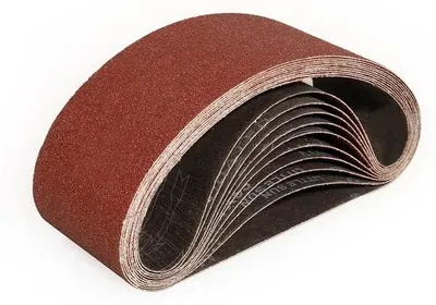 Zdjęcie produktu dla Taśmy szlifierskie z tlenku glinu, ziarno 80, wymiary 100 x 610 mm, zestaw 12 sztuk, do szlifierki taśmowej, wykonane z tlenku glinu, trwałe