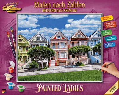 Produktbild von Schipper Painted Ladies Malen nach Zahlen, Farben enthalten, Junge/Mädchen, Einzel Ausmalbild
