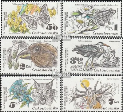 Produktbild von Briefmarken Tschechoslowakei 1983 Mi 2711-2716 (kompl.Ausg.) postfrisch Naturschutz