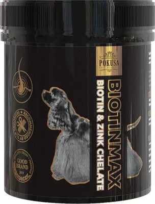 Produktbild von Pokusa DiamondCoat Biotin Max für Hunde | 350g
