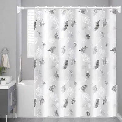 Produktbild von Unyqoos® Wasserdichter Duschvorhang 180 x 200 cm – Polyethylen, schimmelresistent, lichtdurchlässig & blickdicht, rostfreie Metallösen