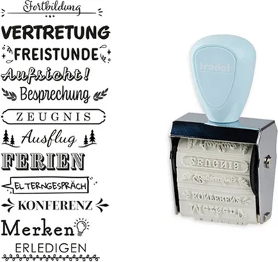 Produktbild von trodat Creative Mini/V5 Pastell Blau + Kissen 3Farben 1129