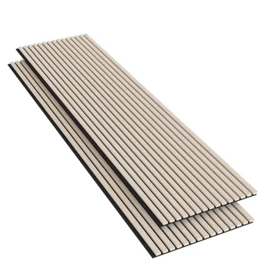 Produktbild von AICA Akustikpaneele Wandverkleidungen 3D-Wandpaneele aus MDF 2er-Set Maße: 240 × 60 cm Farben:Helle Eiche