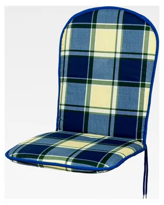 Produktbild von Polsterauflage Monoblock hoch 2163 blau-grün kariert 92x44x3,5 cm