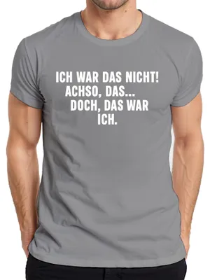 Produktbild von Ich war das nicht Achso doch das war ich lustig sarkastisch humor Herren T-Shirt, Grau, S