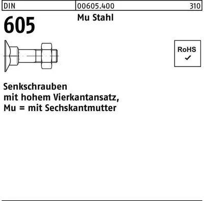 Produktbild von Reyher  Senkschrauben DIN 605 Mu St. M 8 x 30 (200 Stück)