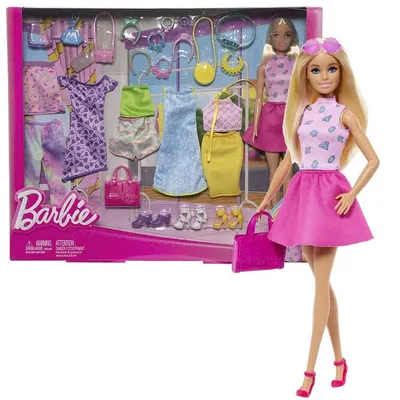 Produktbild von Barbie Großes Fashion Mode Spiel-Set Mattel Puppe und Kleidung ab 3 Jahre