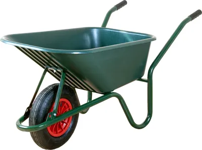 Produktbild von ALTRAD LIMEX Bauschubkarre Schubkarre Gartenkarre grün 100l PP-Mulde 150kg