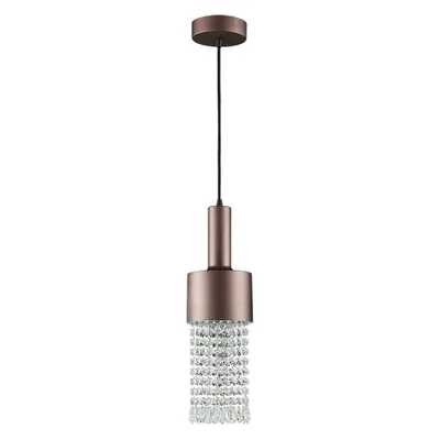 Produktbild von LED Pendelleuchte GERRO 12W, 4000K, kaffee/klar, Ø: 14 H: 162 cm