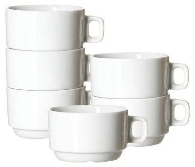 Produktbild von Ritzenhoff & Breker Bianco Kaffeetasse mit Untertasse 190 ml 6er Set