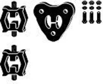 Produktbild von HJS 82 12 2299 Montagesatz Auspuffanlage Abgasanlage für BMW 3 Limousine (E46) 3 Touring (E46) 3 Coupe (E46) 3 Cabrio (E46)
