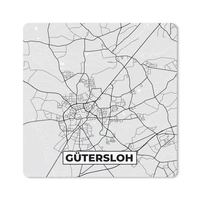 Produktbild von MuchoWow® Mauspad Mousepad Stadtplan - Karte - Deutschland - Karte - Gütersloh 20x20 cm - Mousepads - Maus Mat - Pad - Mausunterlage - Desk Mat - Bureauartikeln