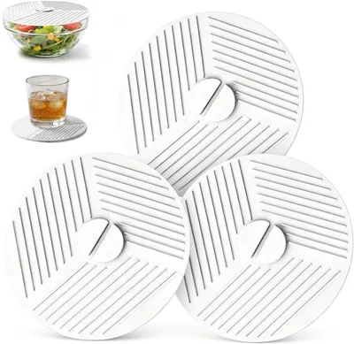 Produktbild von Silikondeckel 15 cm, 3-teiliges Set, Mikrowellenabdeckung, hitzebeständig, für Küche