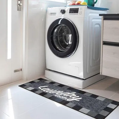 Produktbild von Famanu Läufer Teppich mit rutschfester Gummirückseite - Schwarz, 50 x 150 cm