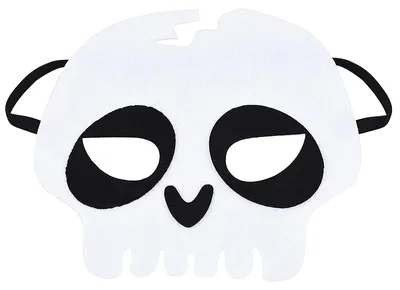 Produktbild von Skelettmaske Halloween Verkleidungsmaske - Filz - Weiß - Für Kinder und Erwachsene - Halloween und Maskenball