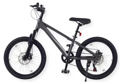 Produktbild von Buxibo - Austin-Fahrrad - Kinder-Mountainbike - Stahlrahmen - 20 Zoll - Grau