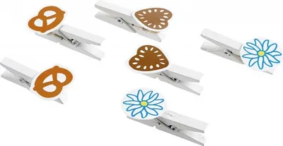 Produktbild von Amscan Oktoberfest Deko-Klammern (6er Pack) Feier Party München Bayern bayrisch Brezel Accessoire