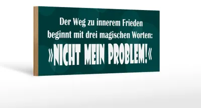 Produktbild von Holzschild Spruch 27x10cm Weg zum inneren Frieden