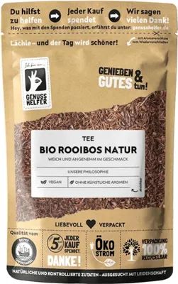 Produktbild von Rooibos Natur , lose, originaler Rooibos-Geschmack unverfälscht, Tee ohne Koffein, für gemütliche Momente, 3 x 100g