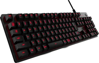 Obrázok produktu pre Logitech G 920-008304, Kábel, USB, Mechanický spínač kláves, QWERTZ, LED, Karbón
