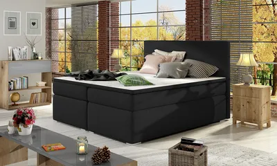Produktbild von NABBI Gepolstert Doppelbett mit Stauraum Diana 160 - schwarz (Sawana 14)