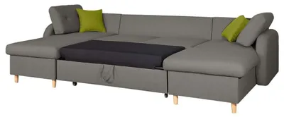 Immagine prodotto di Divano angolare di design con funzione di letto a U divano in pelle tessuto divani divano letto in tessuto nuovo