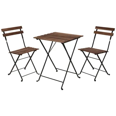Obrázok produktu pre Stolová súprava s 2 stoličkami IPAE Progarden skladacia Acacia Black Natural (3 kusy)