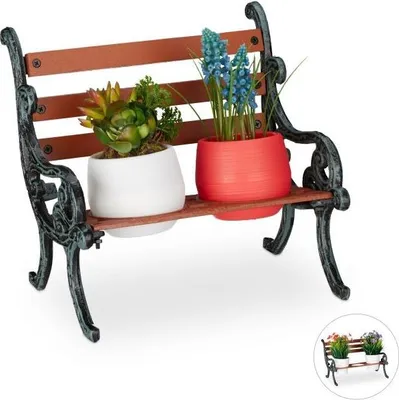 Produktbild von Gusseisen Mini-Blumenbank für 2-3 Blumentöpfe