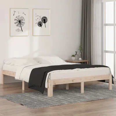 Immagine prodotto di The Living Store Letto in legno massiccio di pino 140x190 cm