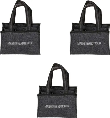 Produktbild von Flaschentasche mit Schriftzug Männerhandtasche aus Filz