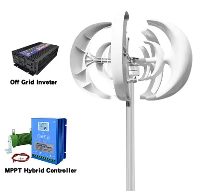 Produktbild von Vertikale Windturbine – Windgenerator – Nachhaltige Energie – Leise Turbine – 5000 Watt Leistung – Glasfaserflügel