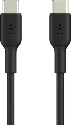 Productafbeelding van Belkin USB-C/USB-C kabel, 1 meter, PVC, zwart. Artikelnummer: CAB003bt1MBK