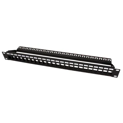 Produktbild von ROLINE 19-Zoll-Keystone-Modulträger, 24P., ungeschirmt, schwarz