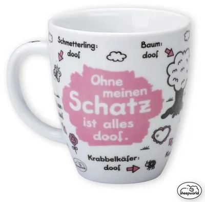 Produktbild von Sheepworld Tasse Ohne meinen Schatz ist alles doof
