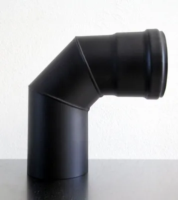 Zdjęcie produktu dla kolanko 90° czarne - Rura na pelet - Średnica 80 mm