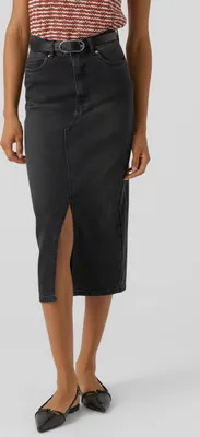 Produktbild von Langer Denim Jeansrock mit Schlitz 5-Pocket Maxi Skirt | M