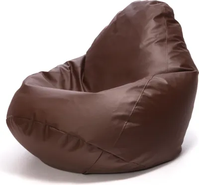 Obrázok produktu pre Ecopuf Fuzzy, taburetka kreslo Bean Bag, sedací vak umelá koža, 80x110, Tmavohnedá E13, 80x110