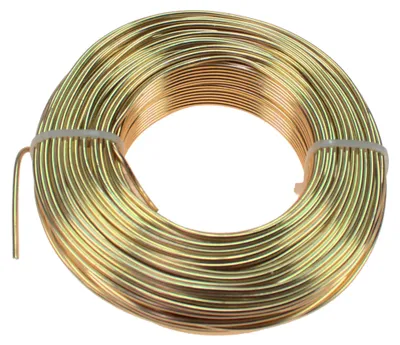 Produktbild von 60m Aluminiumdraht Ø 2mm Aludraht Basteldraht Dekodraht Schmuckdraht gold