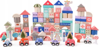 Produktbild von Set von Lernwürfeln mit Matte Ecotoys 115 Stück