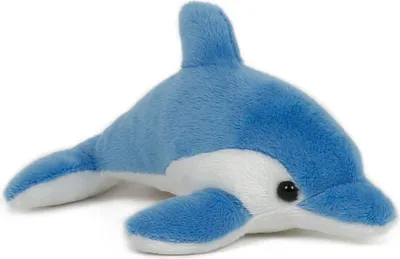 Produktbild von Plüschtier Delfin, blau, 15 cm, Pettie, Stofftier Kuscheltier Delfine Delphin