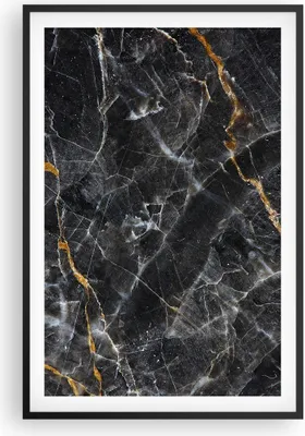 Produktbild von Gerahmtes Poster - Schwarzer Rahmen - Marmor Stein Schwarz - 61x91,5 cm - Wand Bild - Wanddeko - Wandbilder - Kunstposter - Wandposter - Bilderrahmen - Bilder - Kunstdruck - P2BPA61x91-4899