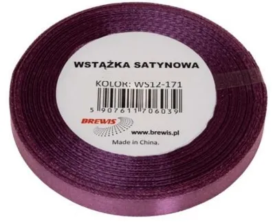 Produktbild von Wstążka satynowa śliwkowa 6 mm x 32 m