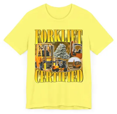 Productafbeelding van Uni T-Shirt met Grappige Forklift Operator Print