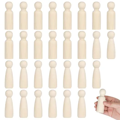 Produktbild von Set mit 30 Holzfiguren zum Bemalen und Basteln