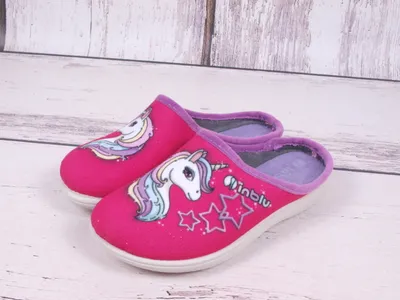 Produktbild von INBLU Mädchen  Hausschuhe bequeme Einhorn Rosa 27