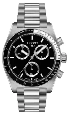 Image de Montre pour homme Tissot PR516, diamètre 40 mm, référence 149.417.11.051.00, couleur argent/noir