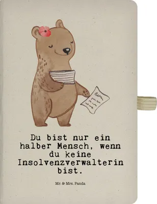 Produktbild von Mr. & Mrs. Panda Schreibheft Insolvenzverwalterin Herz - Transparent - Geschenk, Journal, notizbuch, Kladde, Tagebuch, Reisetagebuch, A5